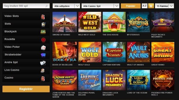 VideoSlots casino spil