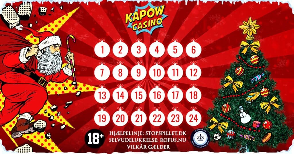 Online julekalendere 2023 fra Kapow Casino