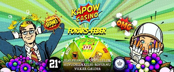 Prøv lykkehjulet hos Kapow Casino! 