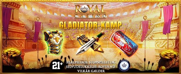 Tag til gladiatorene hos Royal Casino 
